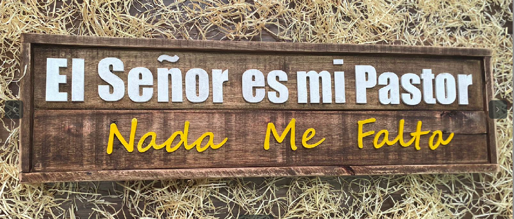 El señor es mi pastor nada me falta - Cuadro 70x20