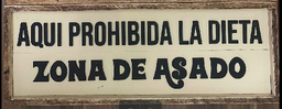 [CU55X20ARNA0011/NE] Aqui Prohibida la dieta zona de asado