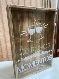 [PC60X40NA00203] Porta Corcho Vino 60x40cm